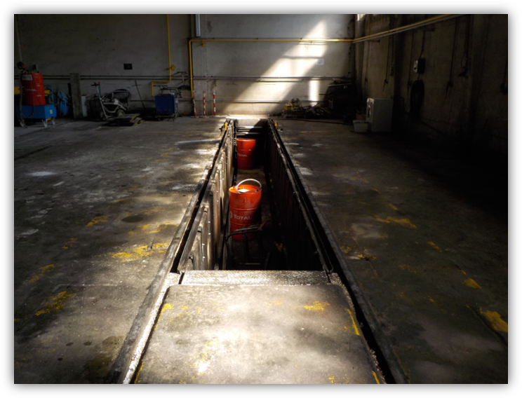 Uncovered Inspection Pit
